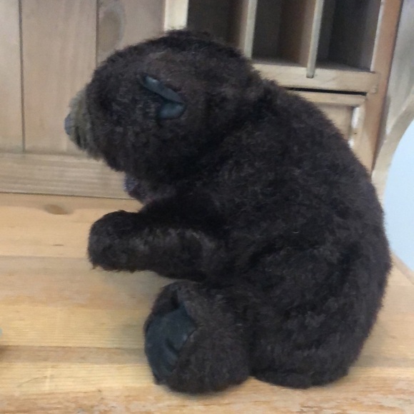 Folkmanis Brown Black Bear Puppet Furry Folk Vintage Imaginative Play - Picture 3 of 8